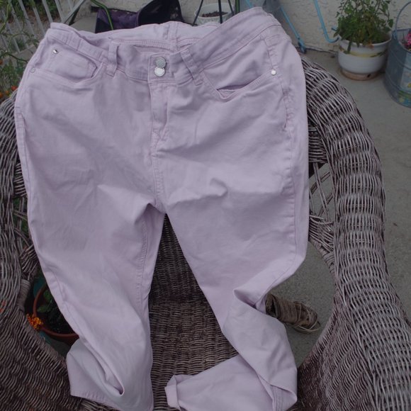 Curvy Skinny Angels Forever Light Lavender Stretch Jeans - Picture 3 of 6